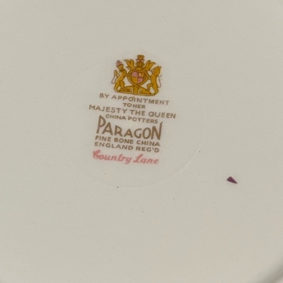 Vintage PARAGON Country Lane 6” Bread Plates Floral Side Plates Set of Two - Picture 8 of 10